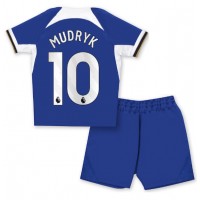 Chelsea Mykhailo Mudryk #10 Domáci Detský futbalový dres 2023-24 Krátky Rukáv (+ trenírky)